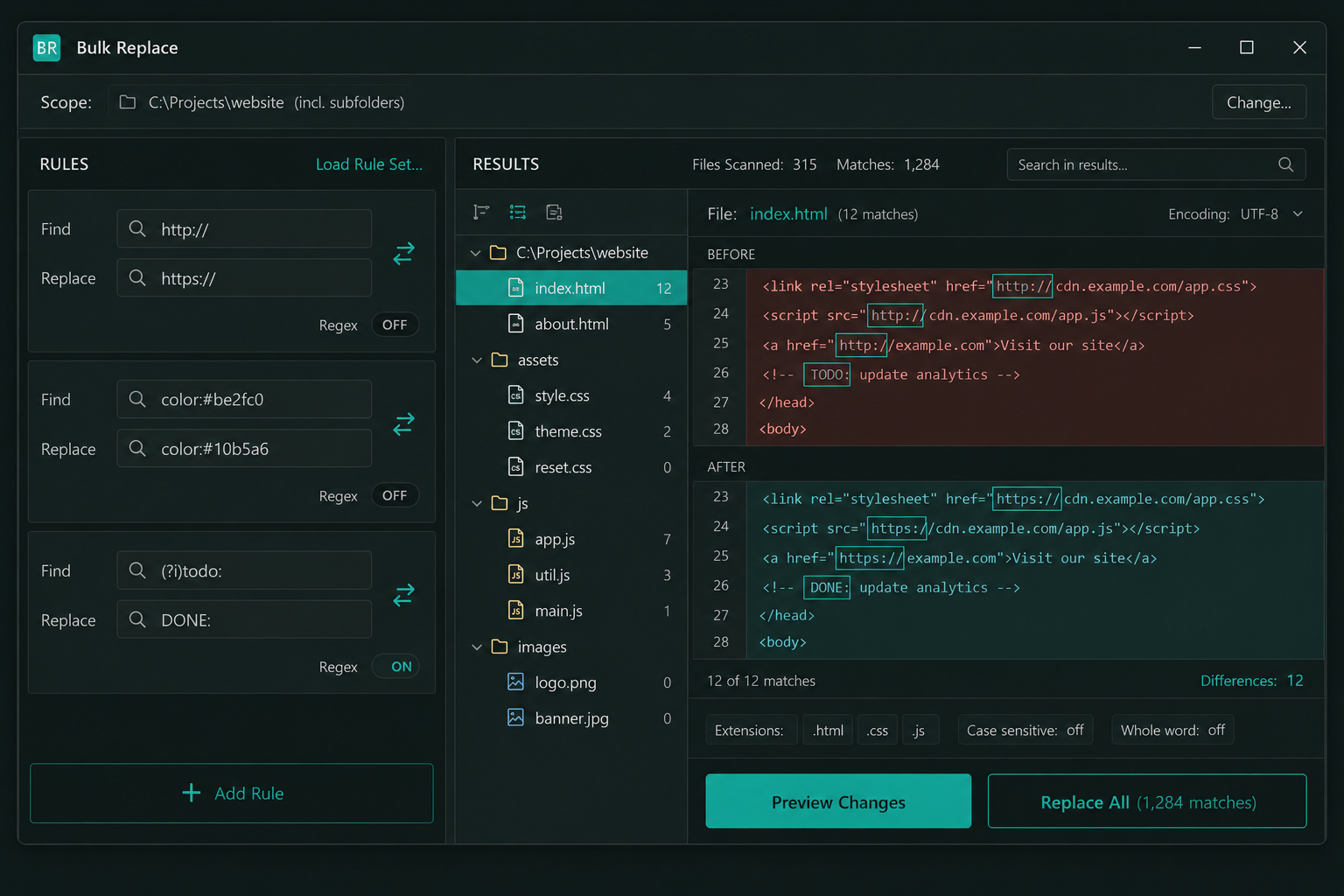 Bulk Replace - Batch Find & Replace Text and Code Across Thousands of ...